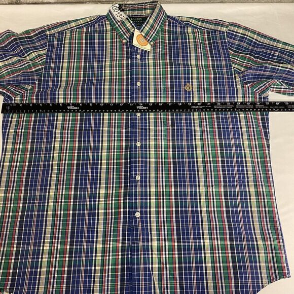 Ralph Lauren Shirt Mens Large Multicolor Plaid Crown Crest Preppy Corpcore Top - Picture 11 of 16